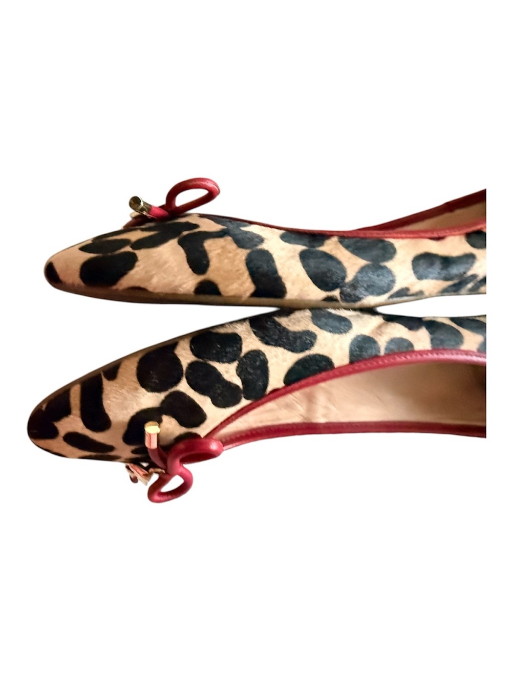 kate spade Leopard Print Ballet Flats with Red Trim - Picture 3 of 5